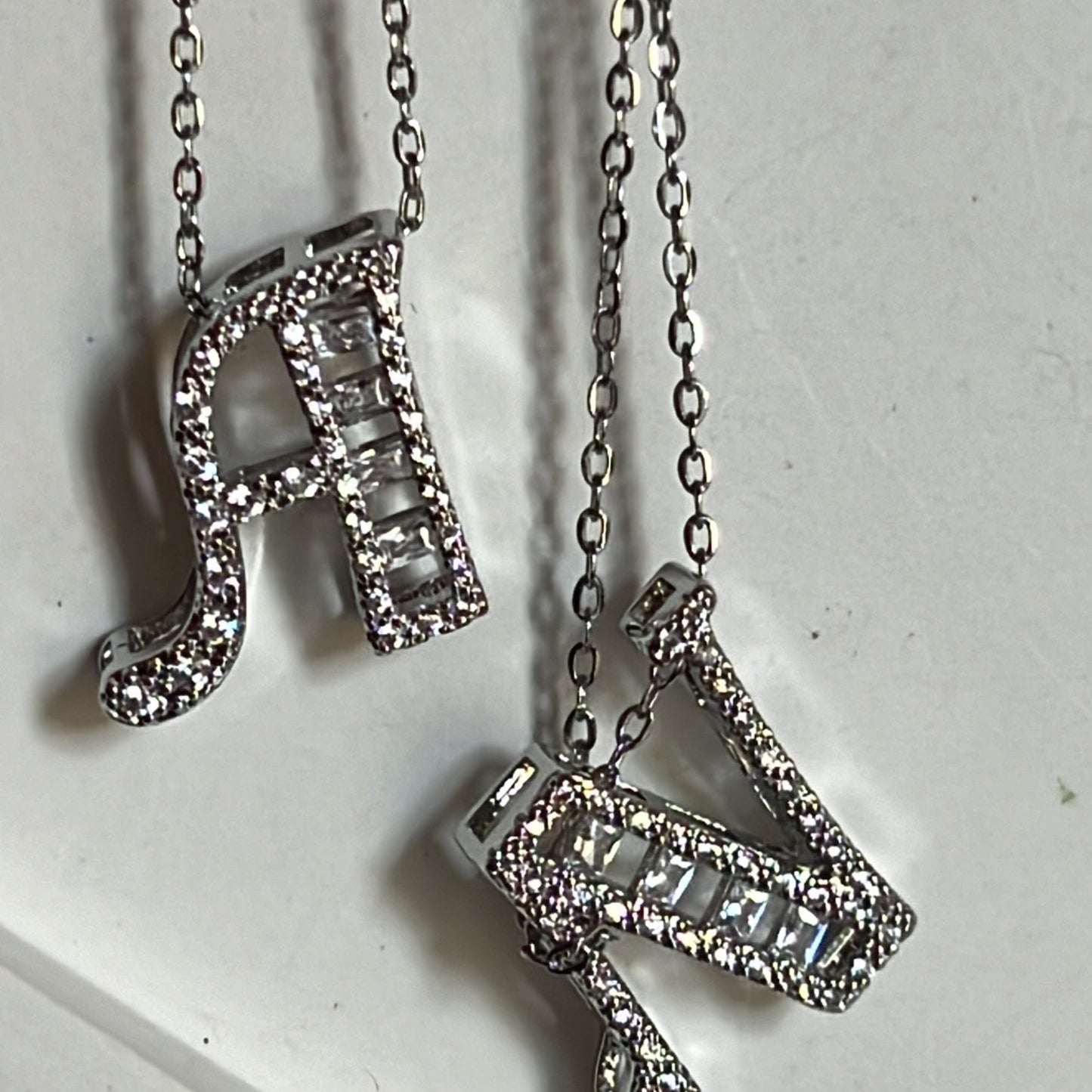 Sliver alphabet necklace