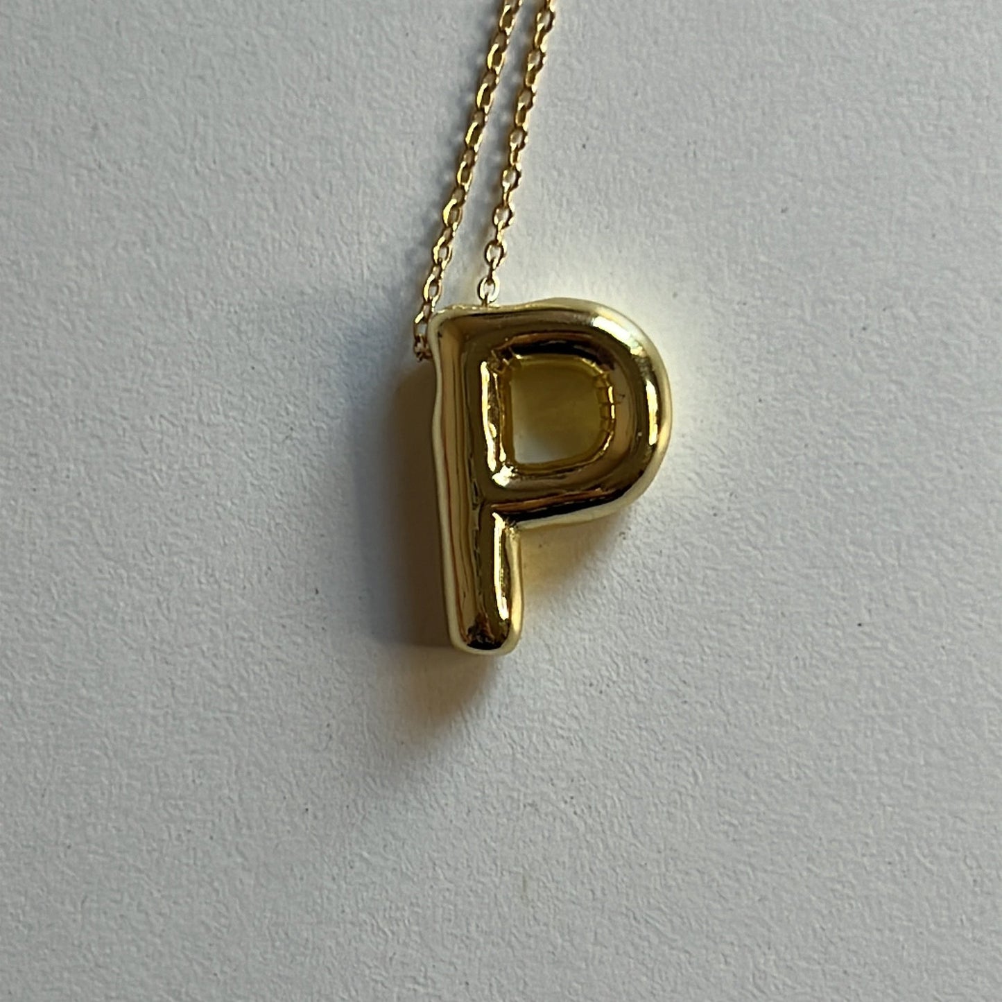 Golden alphabet chunky necklace